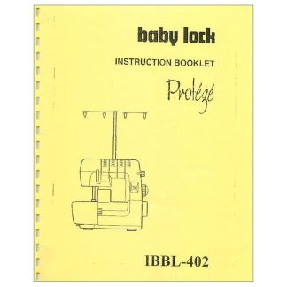 Руководство по эксплуатации Babylock BL402 Protege