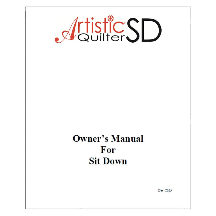 Руководство пользователя Janome Artistic Quilter SD